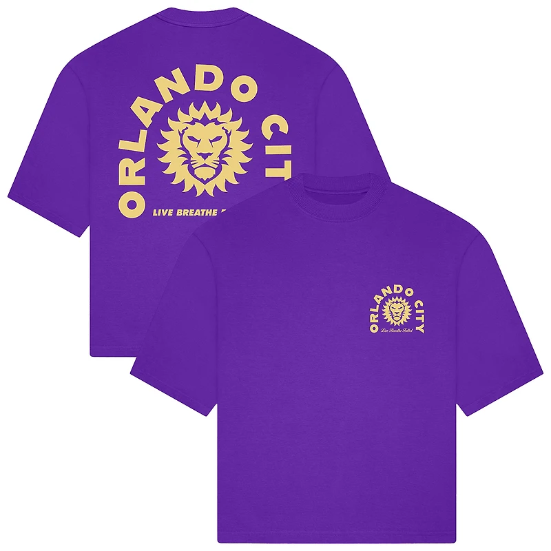 T-shirt unisexe Live Breathe Futbol violet Orlando City SC Tunnel