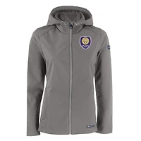 Veste zippée entièrement recyclée en softshell Orlando City SC Evoke Eco pour femme de Cutter & Buck Grey