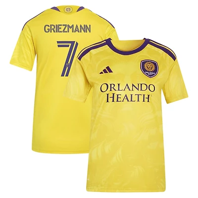 Women's adidas Antoine Griezmann Yellow Orlando City SC 2026 Sunken Treasure Kit Replica Jersey
