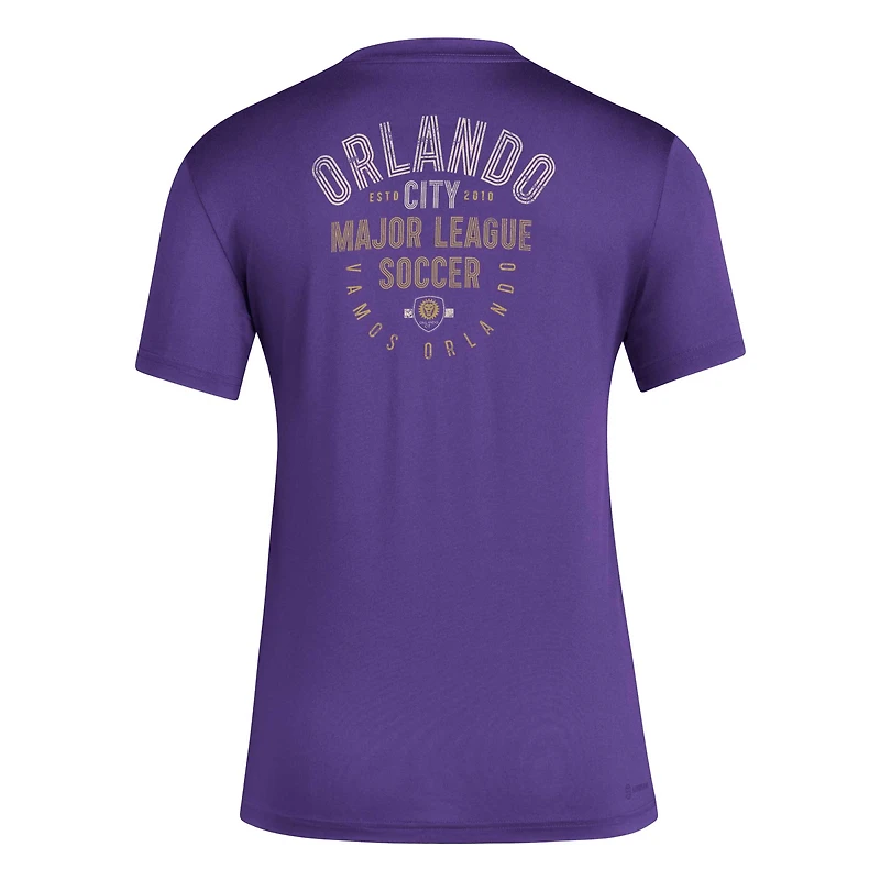 T-shirt adidas violet Orlando City SC Local Stoic pour femme