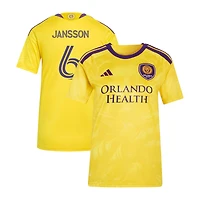 Women's adidas Robin Jansson Gold Orlando City SC 2026 Sunken Treasure Kit Replica Jersey