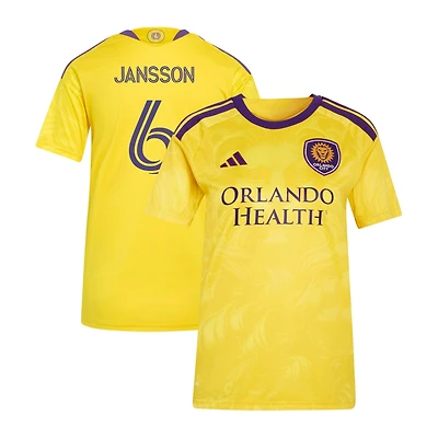 Women's adidas Robin Jansson Gold Orlando City SC 2026 Sunken Treasure Kit Replica Jersey