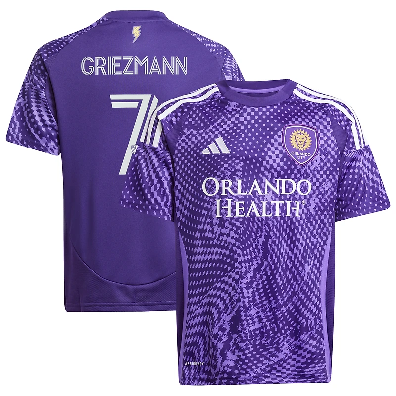 Youth adidas Antoine Griezmann Purple Orlando City SC 2025 Perfect Storm Replica Jersey