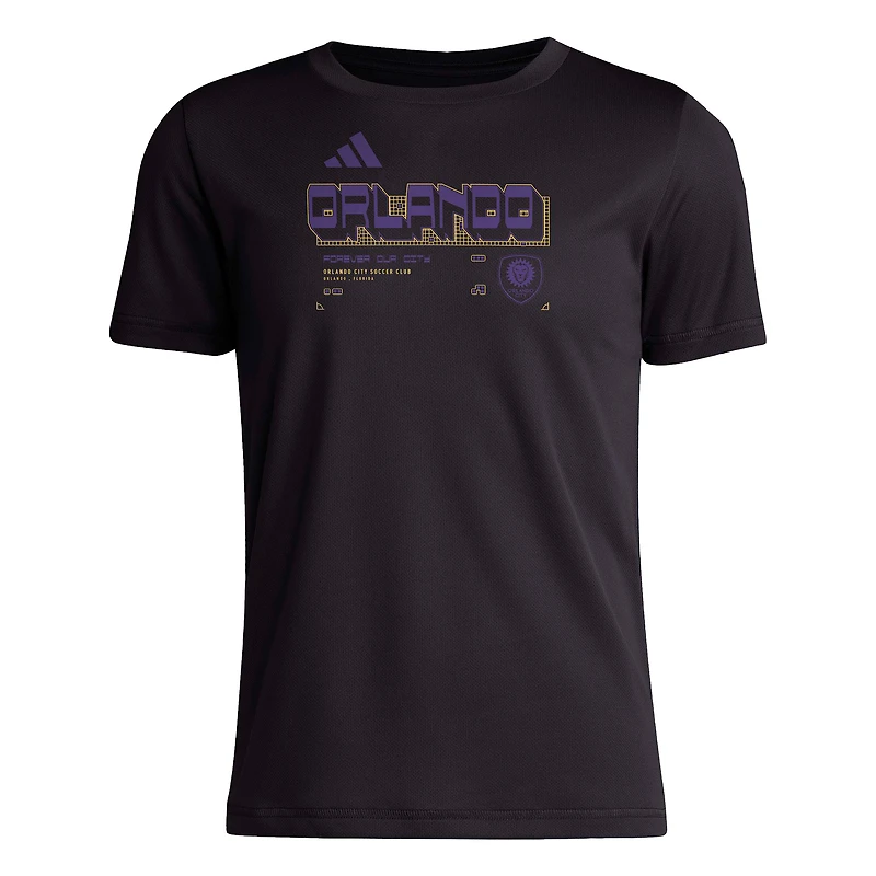 Youth adidas Black Orlando City SC 2026 Anthem AEROREADY Pregame T-Shirt