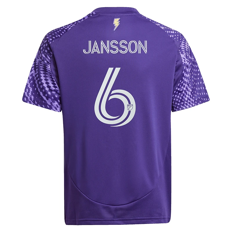 Maillot de joueur réplique Perfect Storm violet adidas Robin Jansson Orlando City SC 2025 pour jeunes