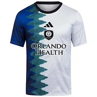 Haut d'avant-match adidas blanc Orlando City SC 2025 Gaming AEROREADY pour jeunes