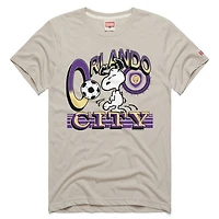 T-shirt Youth Homage Khaki Orlando City SC MLS x Peanuts Snoopy Graphic Tri-Blend
