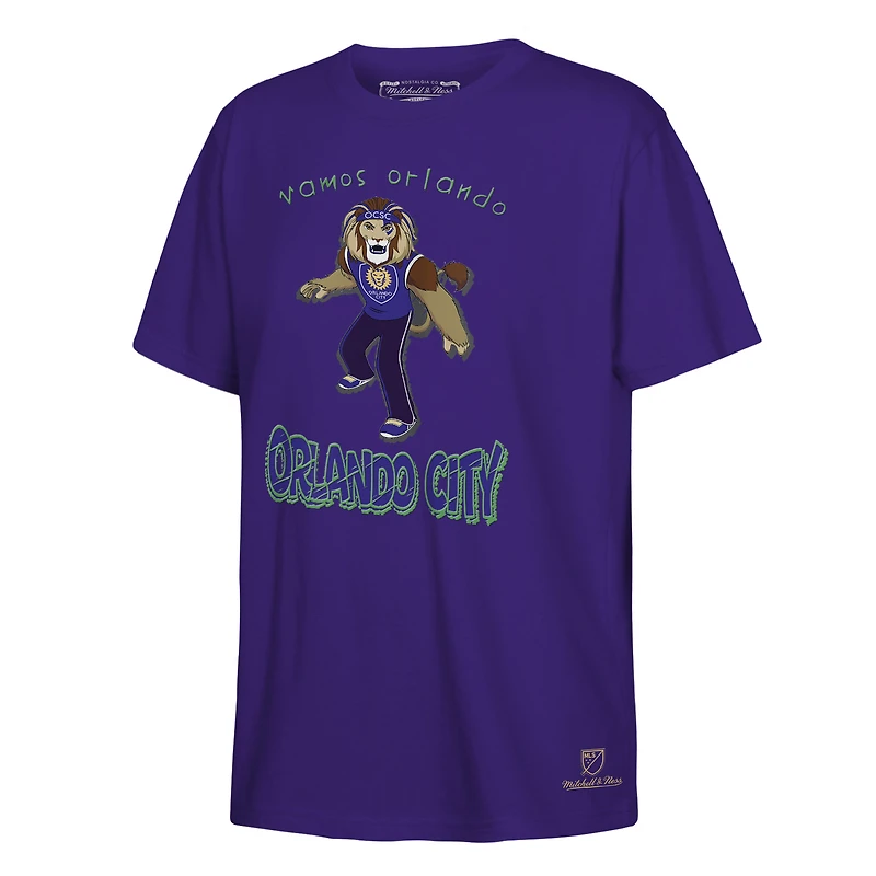 T-shirt violet pour jeunes Mitchell & Ness, mascotte Orlando City SC