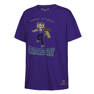 T-shirt violet pour jeunes Mitchell & Ness, mascotte Orlando City SC