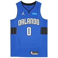 Maillot Jordan Brand Swingman bleu autographié par Anthony Black Orlando Magic 2022-23 avec patch et inscription « 2023 #6 Pick »