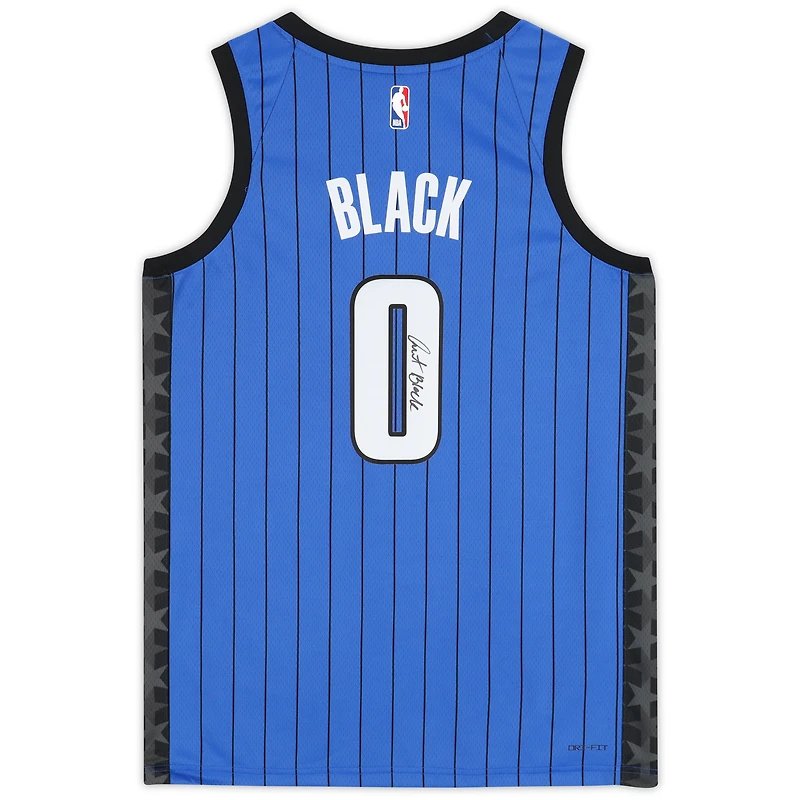 Maillot Jordan Brand Swingman bleu autographié par Anthony Black Orlando Magic 2022-23 avec patch