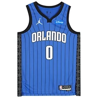 Maillot Jordan Brand Swingman bleu autographié par Anthony Black Orlando Magic 2022-23 avec patch