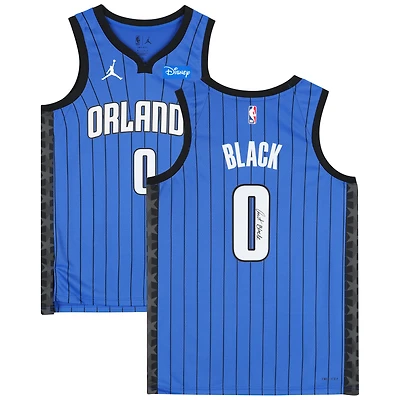 Maillot Jordan Brand Swingman bleu autographié par Anthony Black Orlando Magic 2022-23 avec patch