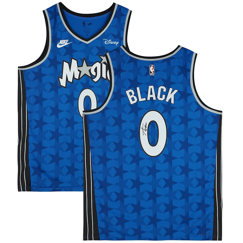 Maillot Nike Classic Edition Swingman bleu autographié par Anthony Black Orlando Magic 2023-2024