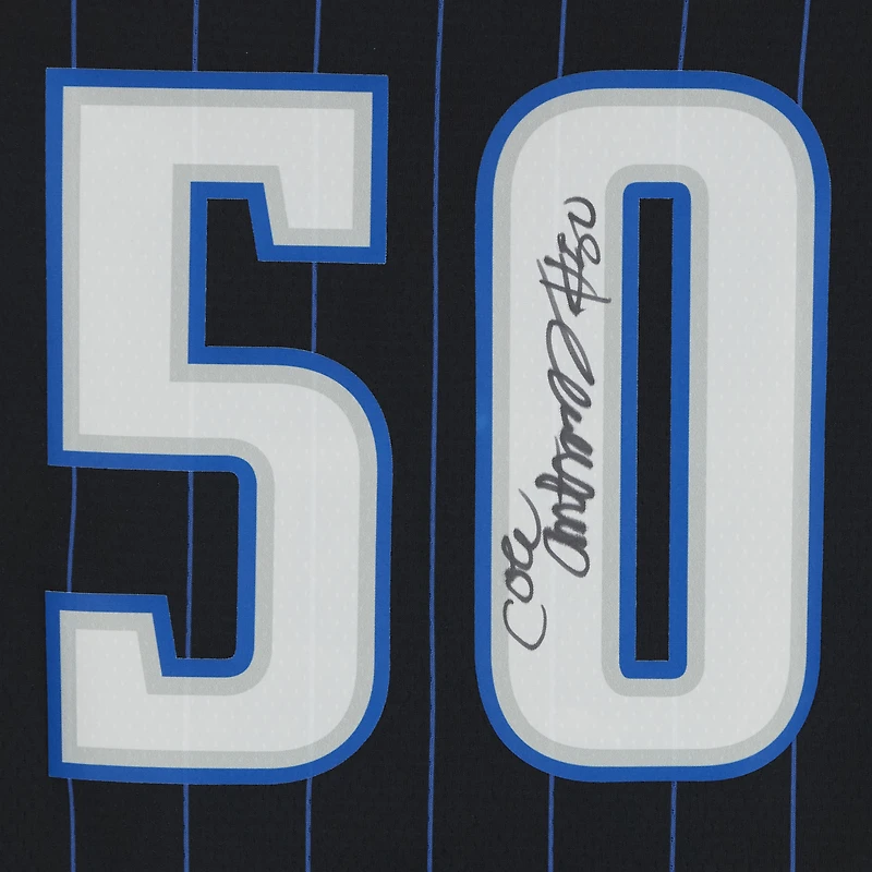 Autographed Nike Cole Anthony Black Orlando Magic 2020-21 Association Swingman Jersey