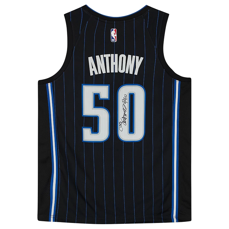 Autographed Nike Cole Anthony Black Orlando Magic 2020-21 Association Swingman Jersey