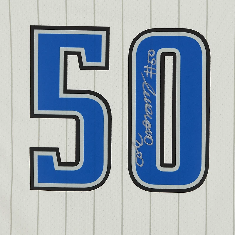 Maillot Nike Swingman autographié Cole Anthony White Orlando Magic 2020-21