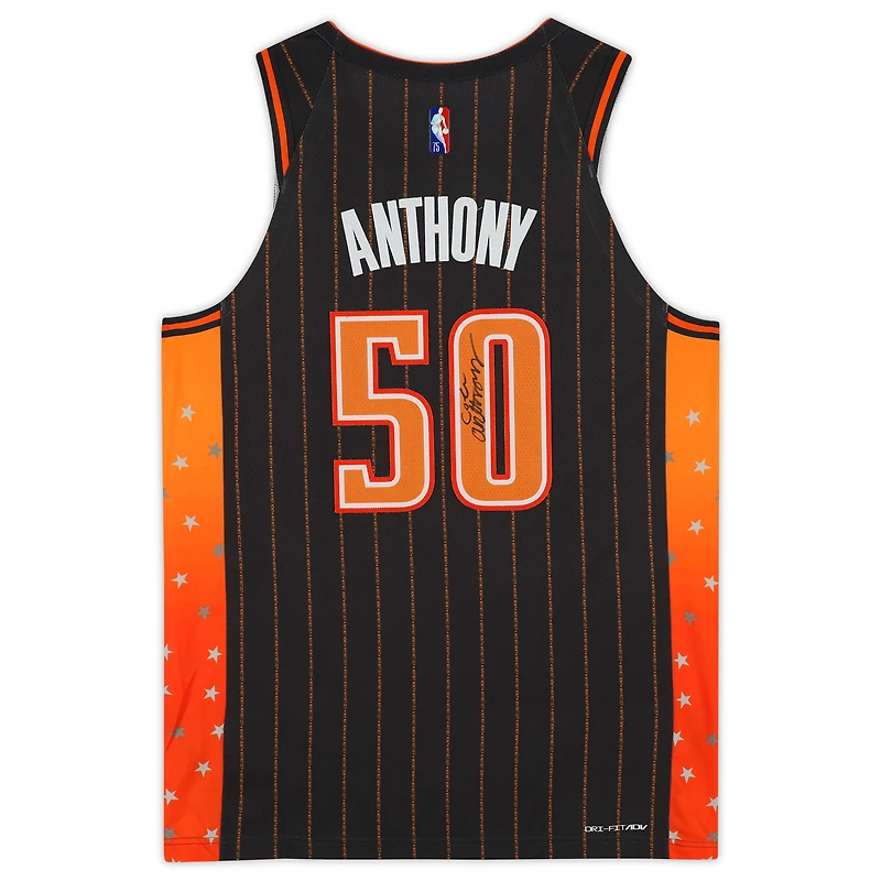 Maillot authentique Nike Mixtape 2021-22 autographié par Cole Anthony Anthracite Orlando Magic