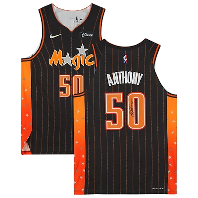 Maillot authentique Nike Mixtape 2021-22 autographié par Cole Anthony Anthracite Orlando Magic