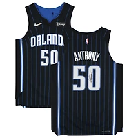 Maillot authentique Nike Icon 2020-21 autographié par Cole Anthony Black Orlando Magic