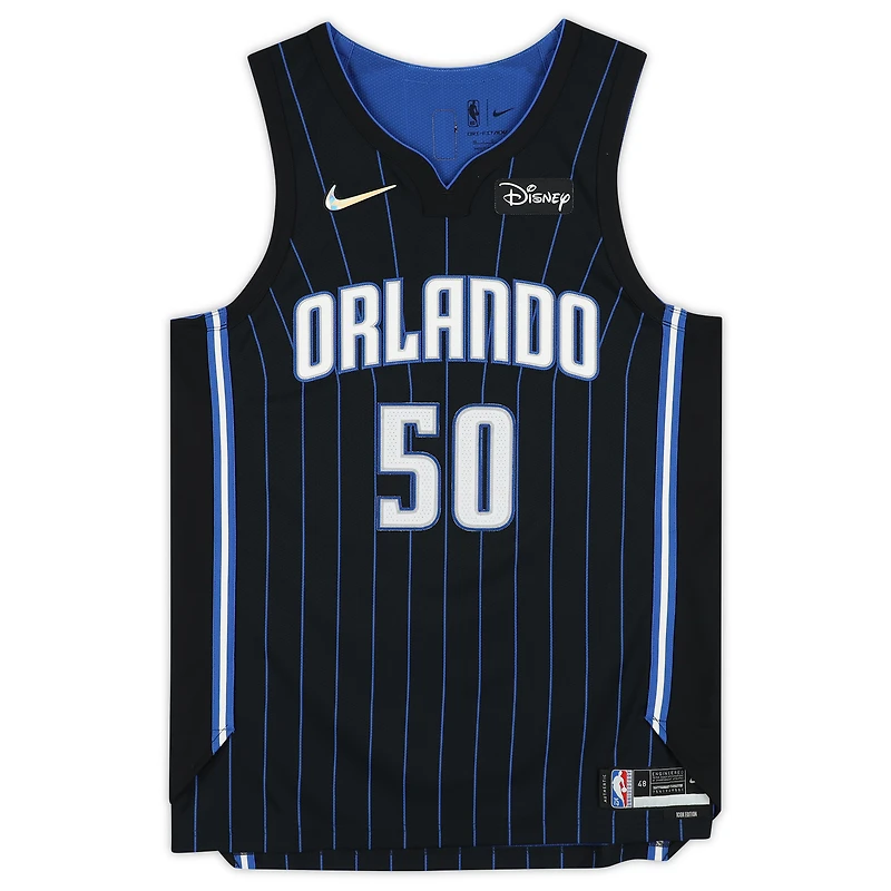 Maillot authentique Nike Icon 2020-21 autographié par Cole Anthony Black Orlando Magic