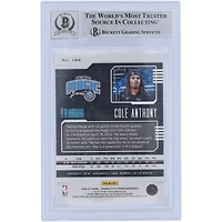Cole Anthony Orlando Magic Autographié 2020-21 Panini Chronicles Playbook Variation Rose #186 Beckett Fanatics A Été Témoin Authentifié 10 Rookie Card avec L'inscription "Go Magic"