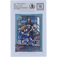 Cole Anthony Orlando Magic Autographié 2020-21 Panini Chronicles Playbook Variation Rose #186 Beckett Fanatics A Été Témoin Authentifié 10 Rookie Card avec L'inscription "Go Magic"
