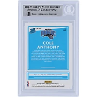 Carte de recrue authentifiée autographiée Cole Anthony Orlando Magic 2020-21 Panini Donruss Optic Blue Velocity Prizm #165 Beckett Fanatics