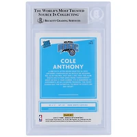 Carte de recrue authentifiée signée Cole Anthony Orlando Magic 2020-21 Panini Donruss Optic #165 Beckett Fanatics avec l'inscription « Go Magic »