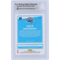 Carte de recrue authentifiée autographiée Cole Anthony Orlando Magic 2020-21 Panini Donruss Yellow Flood Variation #208 Beckett Fanatics