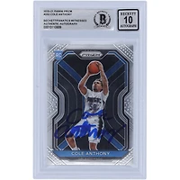 Carte de recrue autographiée 2020-21 Panini Prizm #292 Beckett Fanatics Witnessed Authenticated 10 Rookie Card de Cole Anthony Orlando Magic