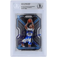 Cole Anthony Orlando Magic Autographed 2020-21 Panini Prizm #292 Beckett Fanatics Witnessed Authenticated Rookie Card with "Go Magic" Inscription
