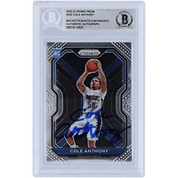 Carte de recrue authentifiée autographiée par Cole Anthony Orlando Magic 2020-21 Panini Prizm #292 Beckett Fanatics