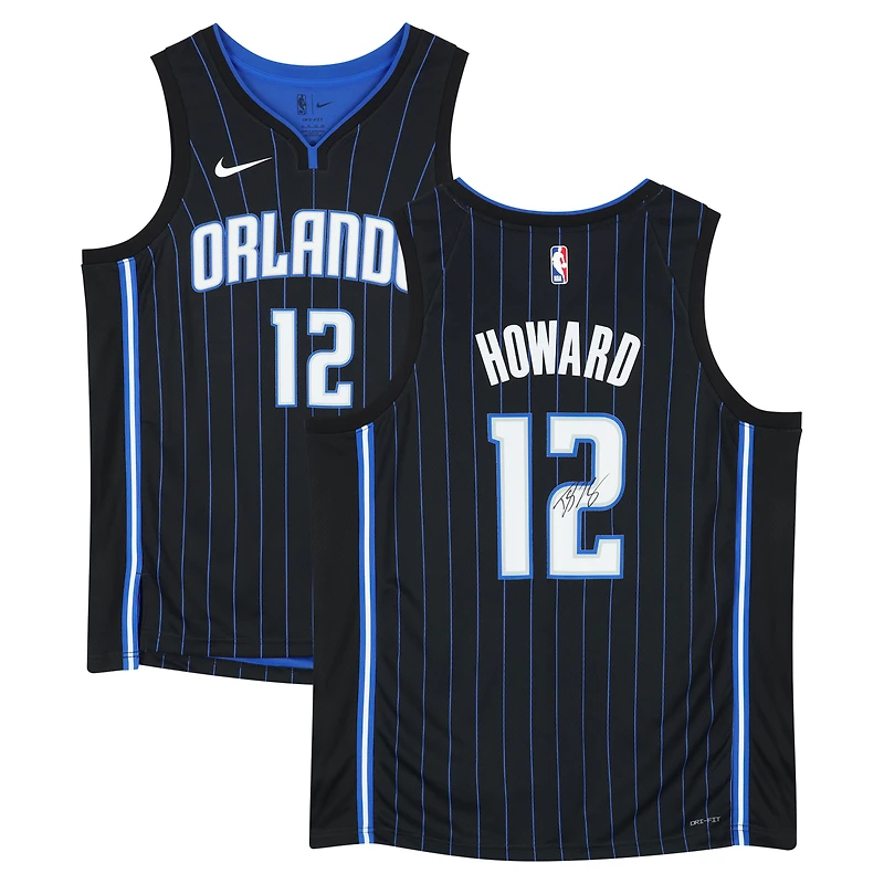 Maillot Nike Swingman noir dédicacé par Dwight Howard des Orlando Magic