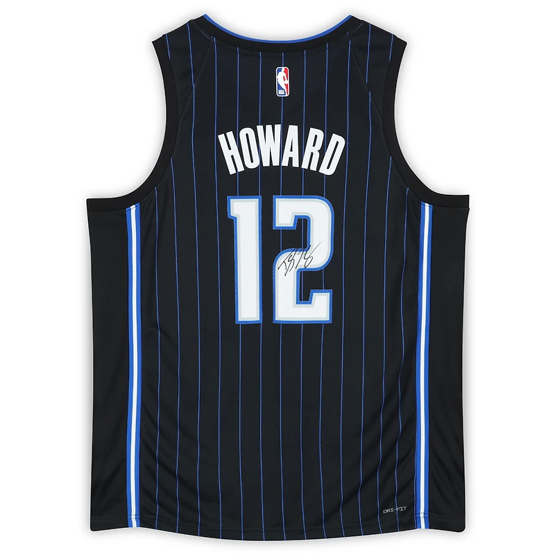 Maillot Nike Swingman noir dédicacé par Dwight Howard des Orlando Magic