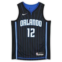 Maillot Nike Swingman noir dédicacé par Dwight Howard des Orlando Magic, édition Icon, avec inscription « HOF 25 »
