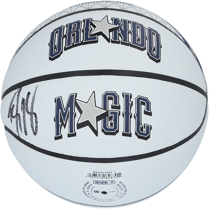 Ballon de basket-ball Wilson City Collector autographié par Dwight Howard Orlando Magic 2024-25