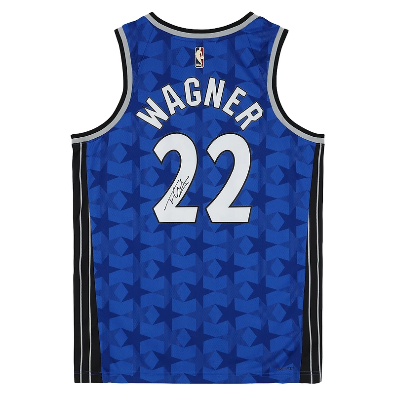 Maillot Swingman Nike Classic Edition bleu autographié par Franz Wagner, Orlando Magic