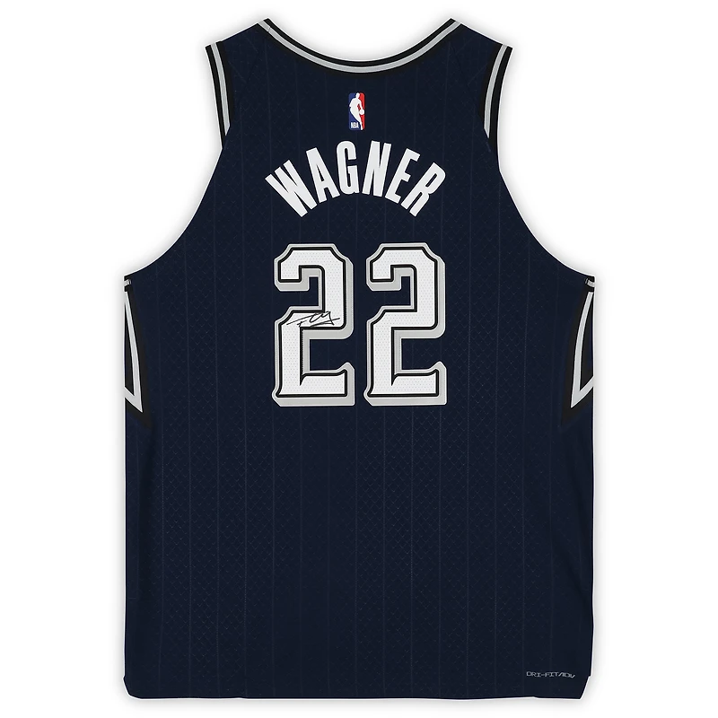 Franz Wagner Orlando Magic Autographed Navy Nike 2023-24 City Edition Authentic Jersey