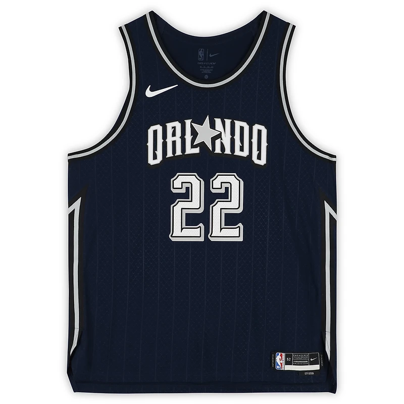 Maillot authentique Nike City Edition bleu marine autographié par Franz Wagner (Orlando Magic) saison 2023-2024