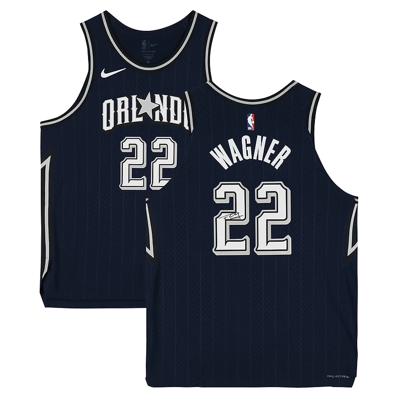 Franz Wagner Orlando Magic Autographed Navy Nike 2023-24 City Edition Authentic Jersey