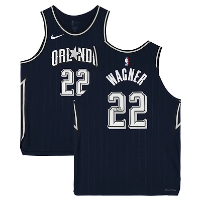 Franz Wagner Orlando Magic Autographed Navy Nike 2023-24 City Edition Authentic Jersey