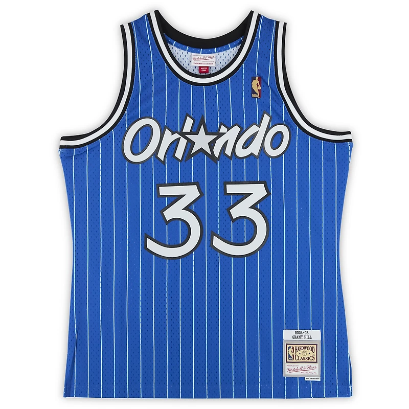 Maillot Swingman dédicacé Mitchell & Ness par Grant Hill Orlando Magic, bleu royal, 2004-05, V106832, 45945, AUTJERBSK JRSYHI0086