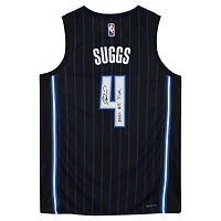 Jalen Suggs Black Orlando Magic Autographed Nike 2021-22 Diamond Swingman Jersey with "2021 #5 Pick" Inscription