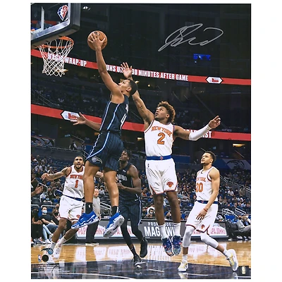 Photographie autographiée de 16'' x 20'' du maillot noir Layup de Jalen Suggs par Orlando Magic