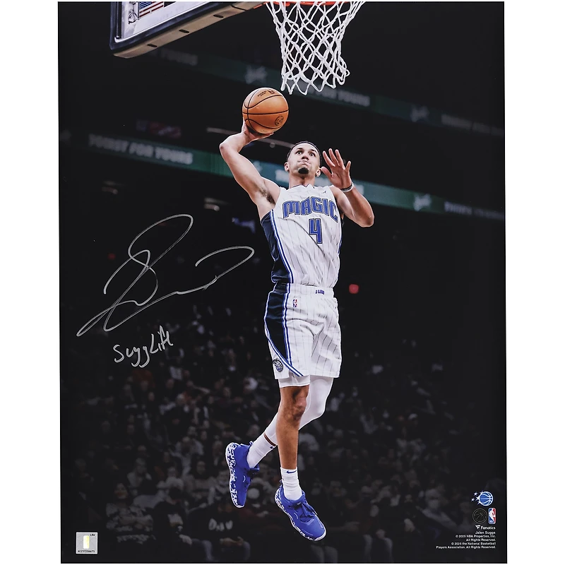 Jalen Suggs Orlando Magic Autographed 16" x 20" Dunking Spotlight Photograph with "Sugg Life" Inscription