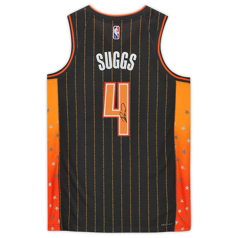 Maillot Nike Swingman autographié par Jalen Suggs Orlando Magic 2020-21 Mixtape