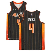 Maillot Nike Swingman autographié par Jalen Suggs Orlando Magic 2020-21 Mixtape