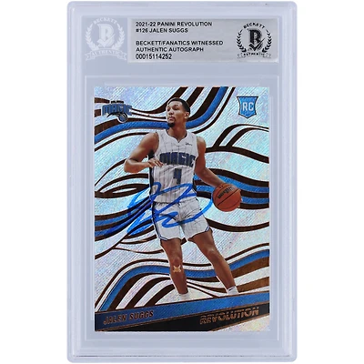 Jalen Suggs Orlando Magic Autographié 2021-22 Panini Revolution #126 Beckett Fanatics A Vu Authentifié Rookie Card