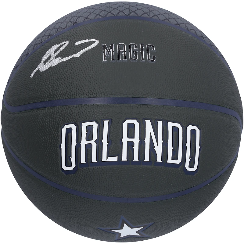 Jalen Suggs Orlando Magic Autographed Black 2022-2023 Edition Wilson City Collector Basketball
